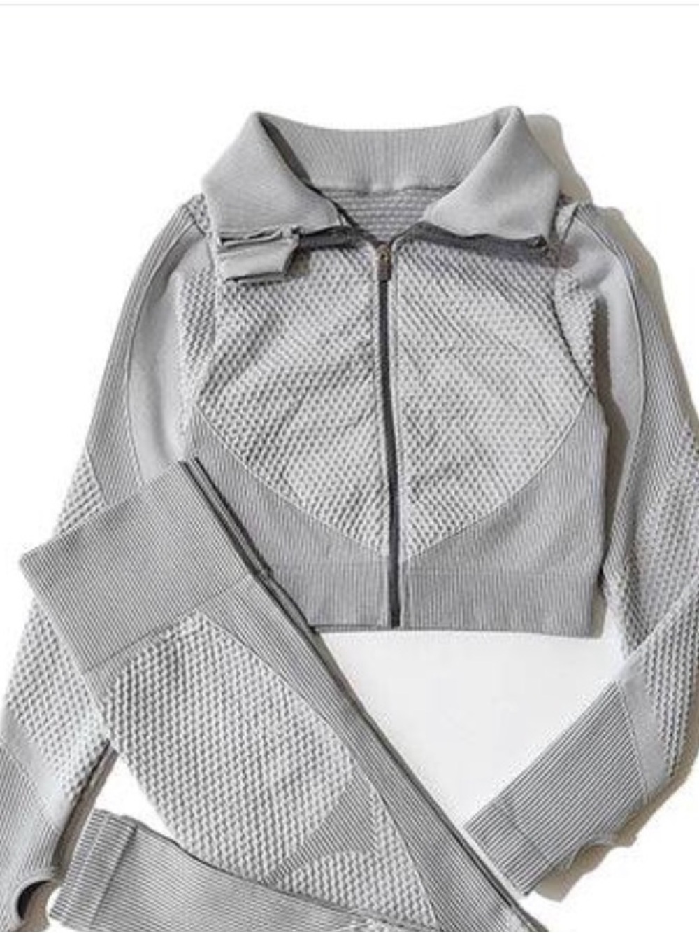 Textured workout cropped Jacket
